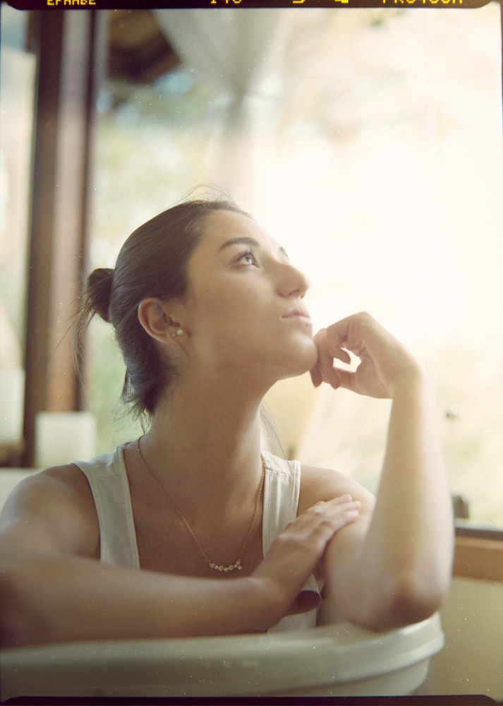 amazing portrait taken with cool vintage medium format camera