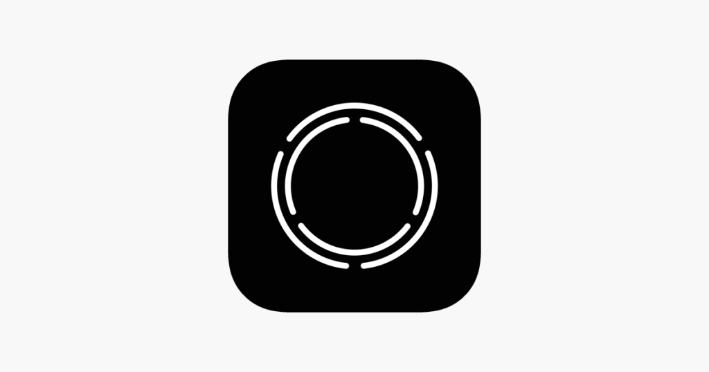 Icon for the Final Cut Camera app featuring a circular design with concentric lines on a black background.
